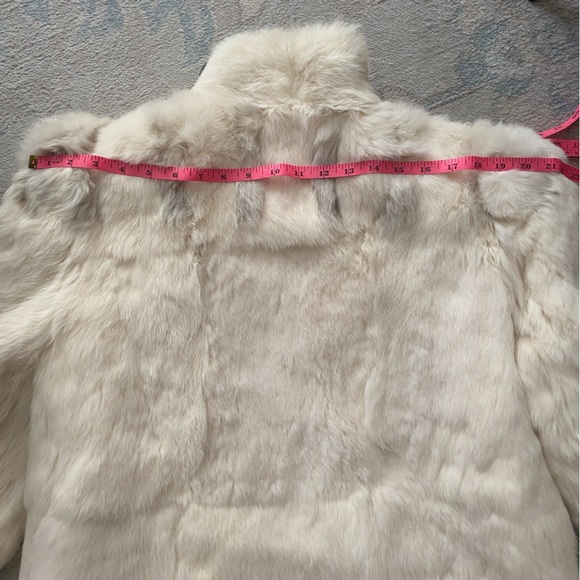 VINTAGE SERGIO VALENTE CREAM RABBIT FUR COAT | EUC | MADE IN FRANCE - Picture 12 of 16